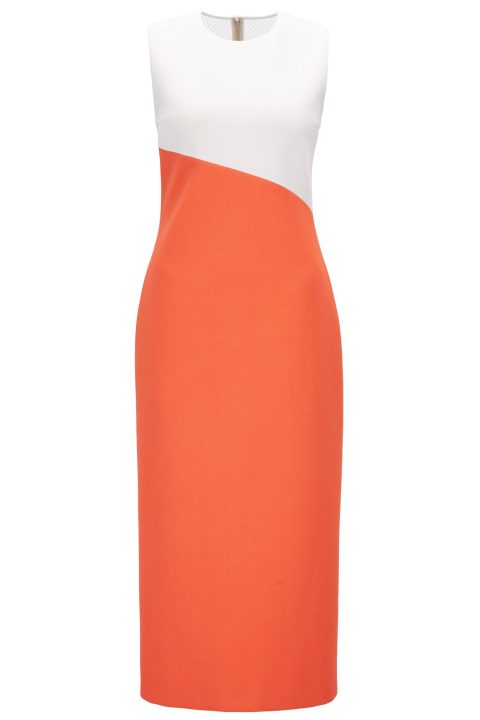Crepe Midi Sheath Dress