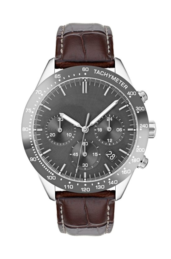Grey-Plated Watch